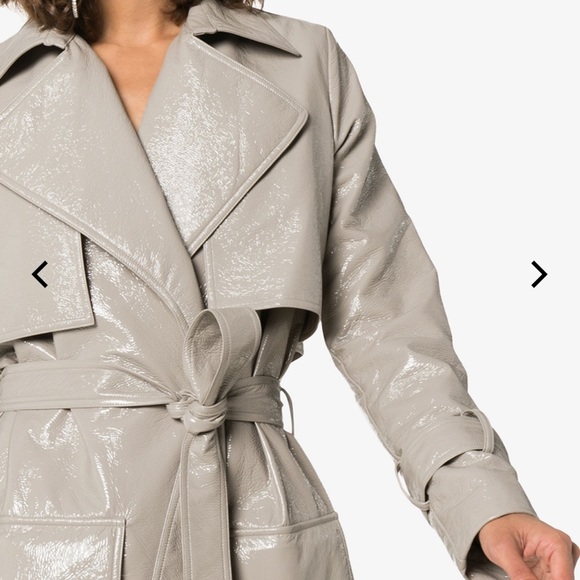 MICHAEL LO SORDO Crinkled Patent-leather Coat - Picture 4 of 10